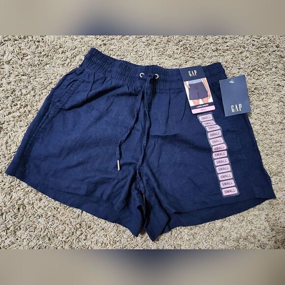 GAP Linen Shorts Adult Womens  Midnight Navy Casual Comfortable small - Picture 1 of 6